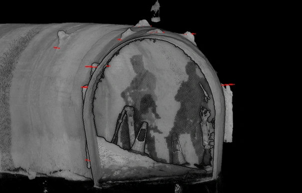 Levantamento laser com topografia clássica de um túnel